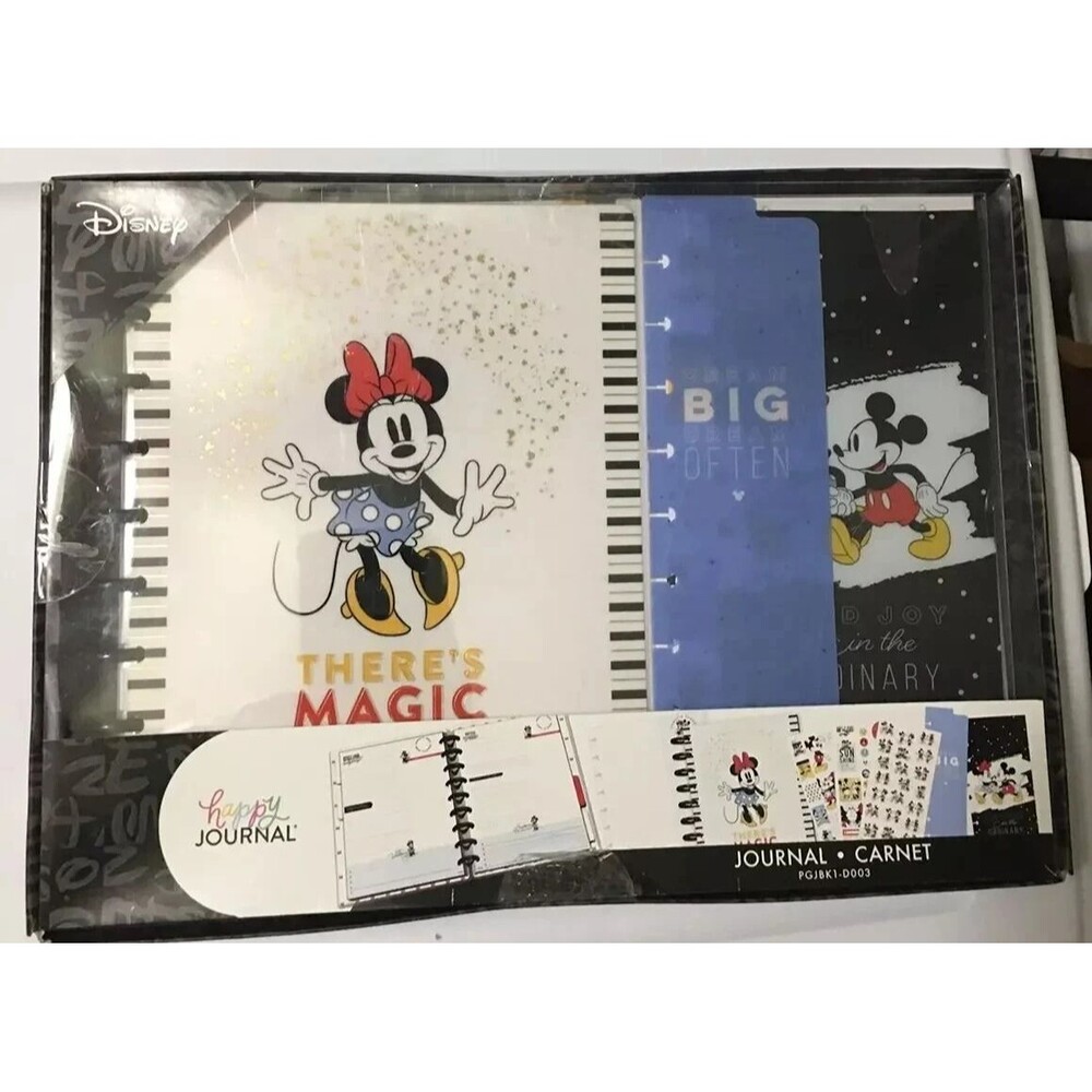 Disney Minnie Mouse Happy Journal Mickey & Minnie Stickers Binder Budget Kit NEW